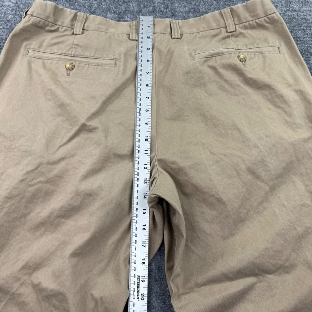 Duluth Trading Co Mens Khaki Pleated Chinos‎ Pants 42x30 100% Cotton